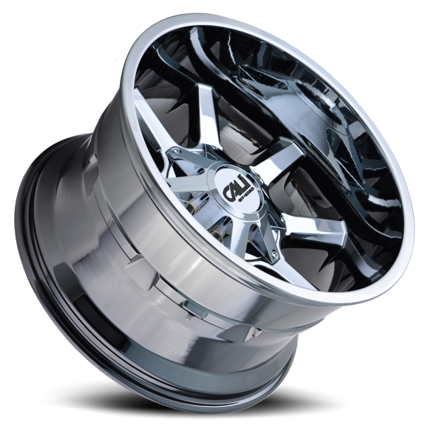 Cast Aluminum Wheels Busted 9100 CH 20x12 Chrome 8 On 165.1/8 On170 Bolt Pattern -44 Offset Cali Offroad Wheels