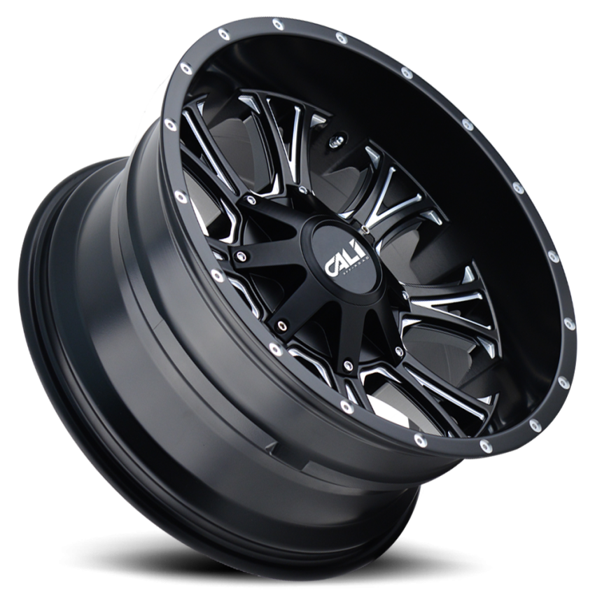 Cast Aluminum Wheels Americana 9101 SB 20x9 Milled Spokes Satin Black 8 On 165.1/8 On170 Bolt Pattern 0 Offset Cali Offroad Wheels