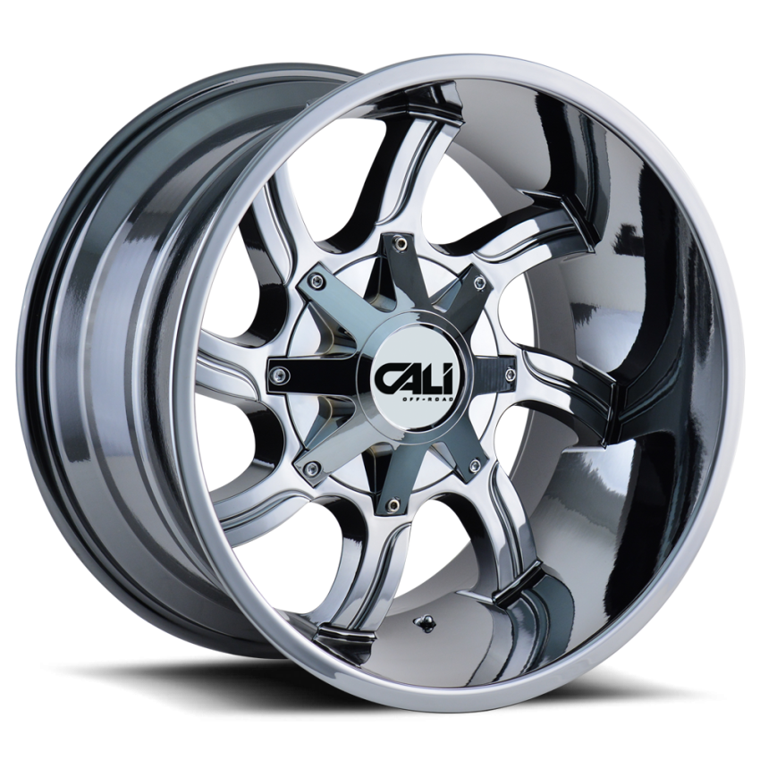Cast Aluminum Wheels Twisted 9102 CH 20x9 Chrome 8 On 165.1/8 On170 Bolt Pattern 0 Offset Cali Offroad Wheels