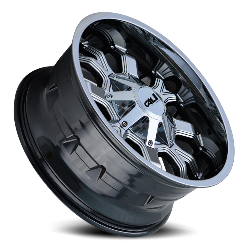 Cast Aluminum Wheels Dirty 9104 CH 22x14 Chrome 6 On 135/6 On139.7 Bolt Pattern -76 Offset Cali Offroad Wheels