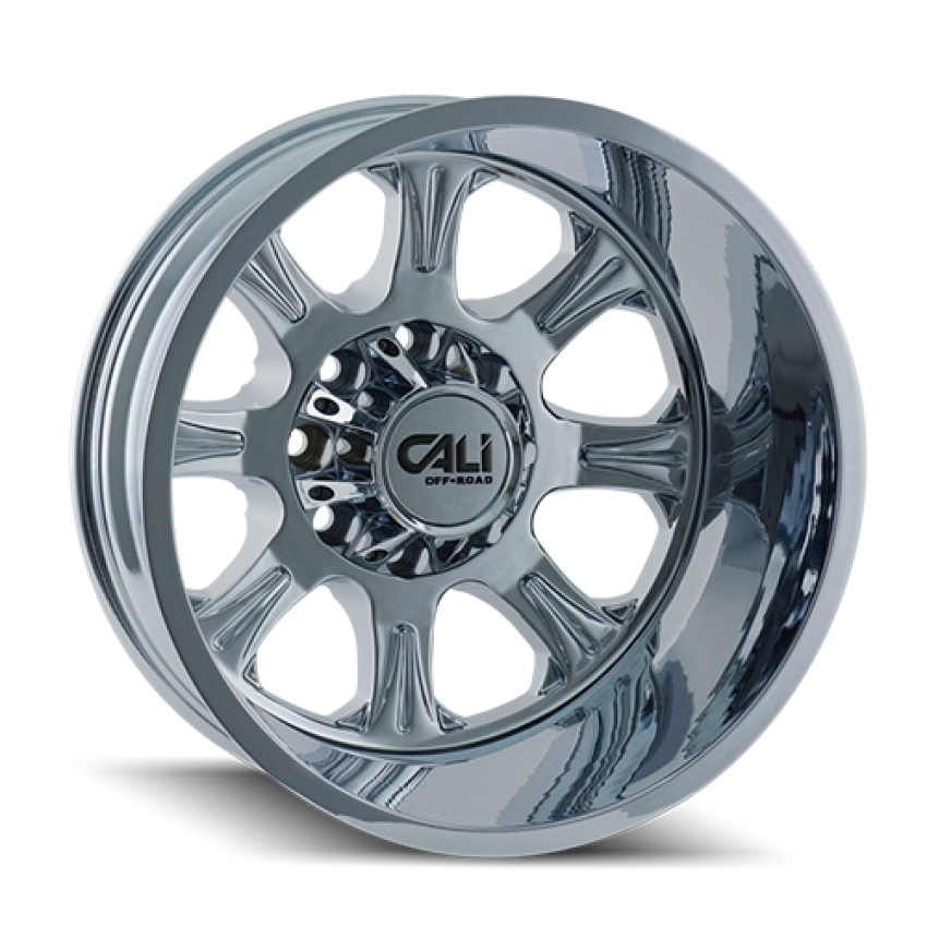 Dually Wheels Brutal Dually 9105 CH 22x8.25 Chrome 8 On 200 Bolt Pattern -180 Offset Cali Offroad Wheels