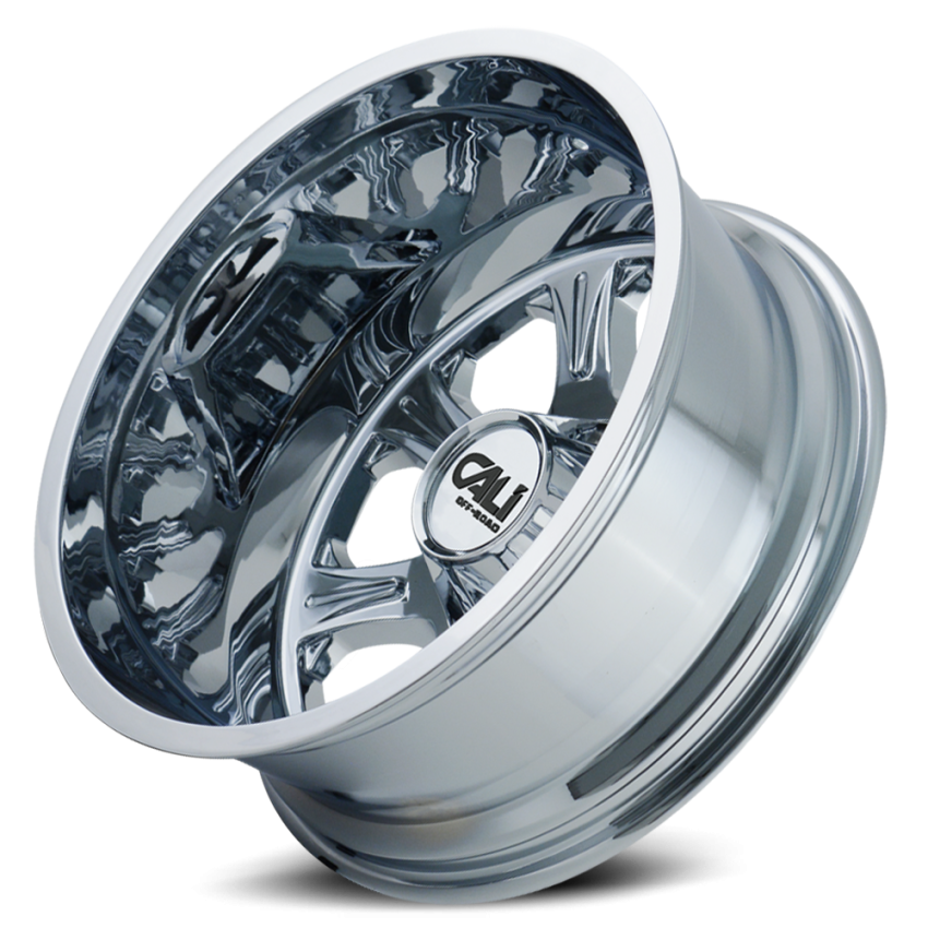 Dually Wheels Brutal Dually 9105 CH 20x8.25 Chrome 8 On 210 Bolt Pattern -180 Offset Cali Offroad Wheels