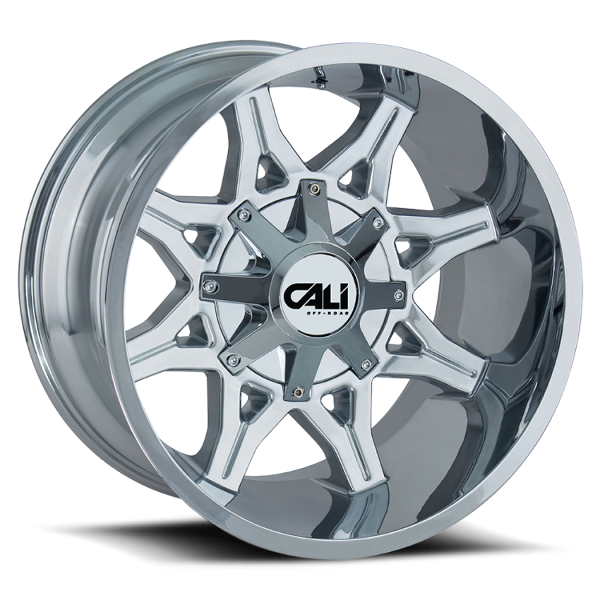 Cast Aluminum Wheels Obnoxious 9107 CH 20x10 Chrome 5 On 127/5 On139.7 Bolt Pattern -19 Offset Cali Offroad Wheels