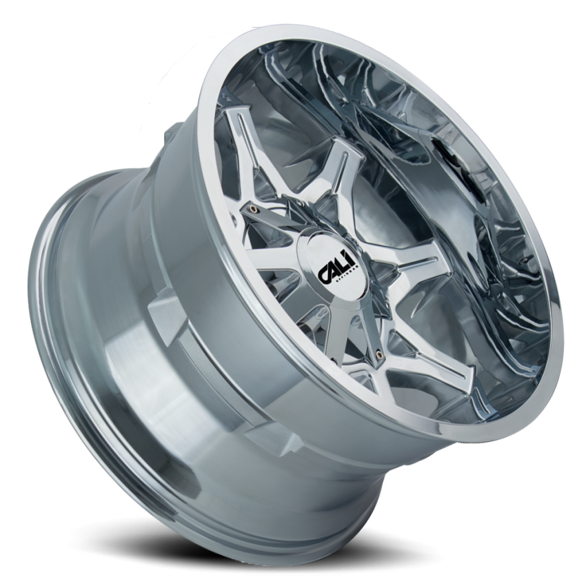 Cast Aluminum Wheels Obnoxious 9107 CH 20x10 Chrome 8 On 180 Bolt Pattern -19 Offset Cali Offroad Wheels