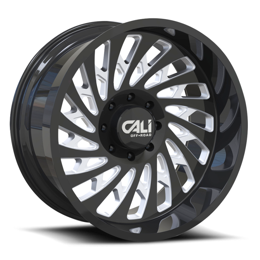 Cast Aluminum Wheels Switchback 9108 GB 20x10 Milled Spokes Gloss Black 8 On 170 Bolt Pattern -25 Offset Cali Offroad Wheels
