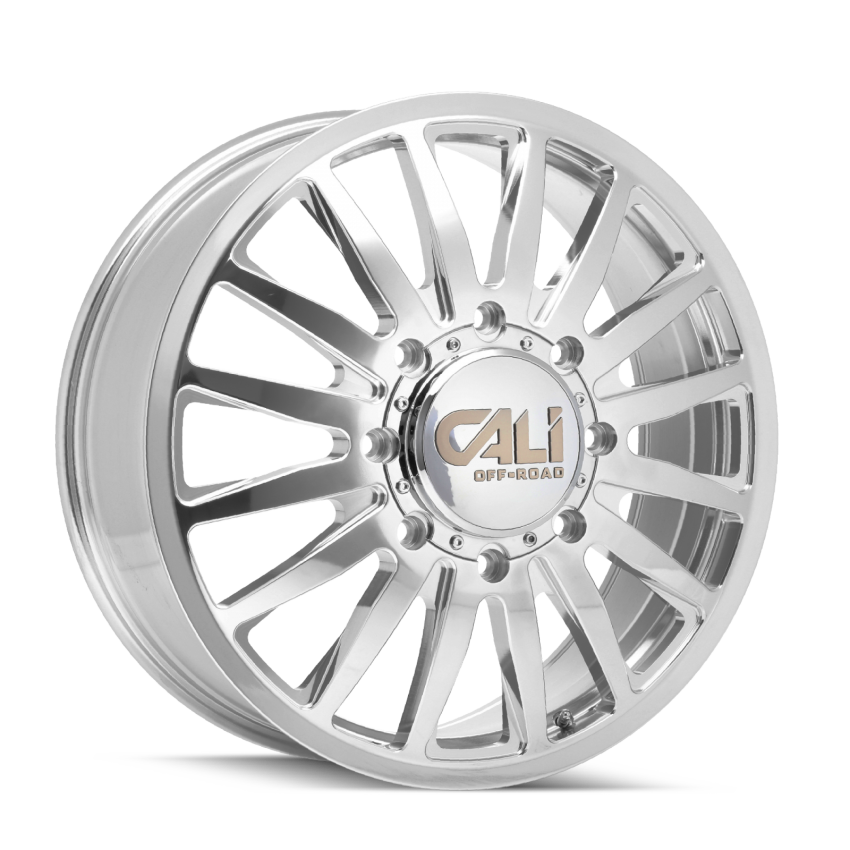 Dually Wheels Summit Dually 9110D PO 20x8.25 Milled Spokes Polished 8 On 170 Bolt Pattern 115 Offset Cali Offroad Wheels