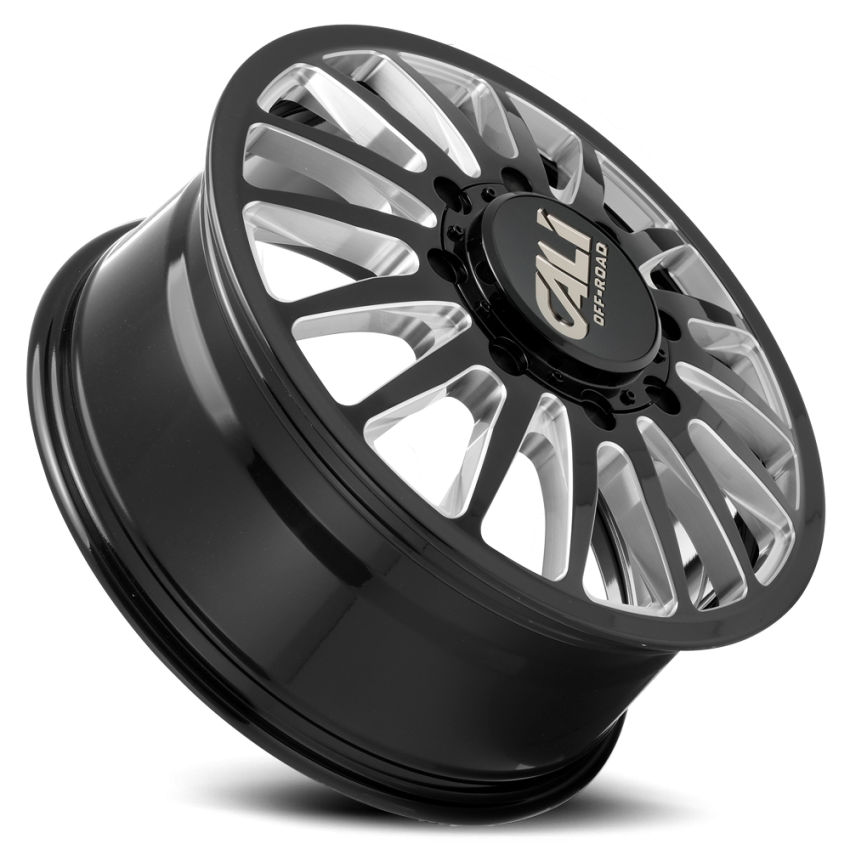Cali Offroad 9110D2877BMF115 SUMMIT DUALLY FRONT (9110) GLOSS BLACK MILLED