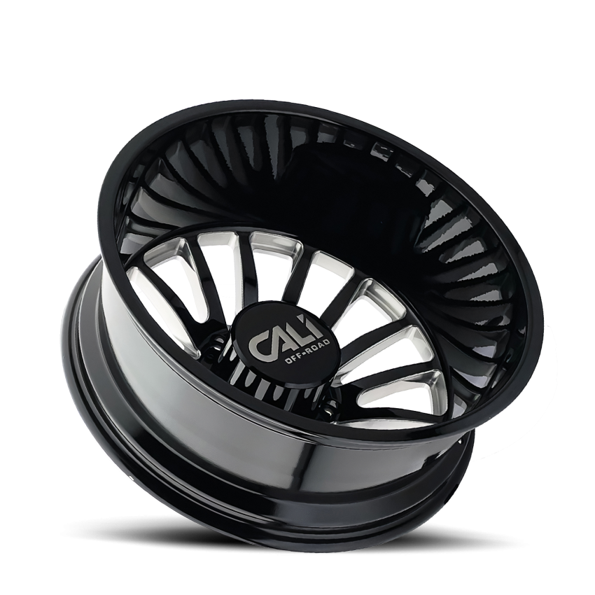 Dually Wheels Summit Dually 9110D GB 20x8.25 Milled Spokes Gloss Black 8 On 200 Bolt Pattern -192 Offset Cali Offroad Wheels