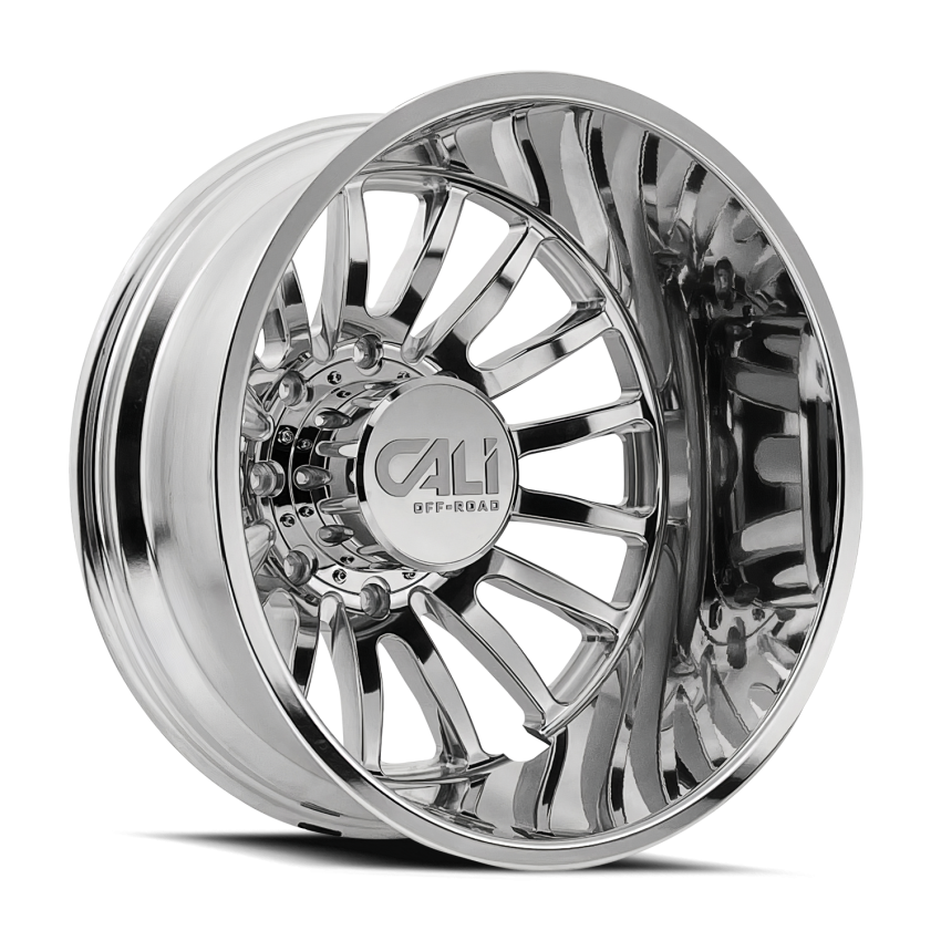 Dually Wheels Summit Dually 9110D PO 20x8.25 Milled Spokes Polished 8 On 200 Bolt Pattern -192 Offset Cali Offroad Wheels