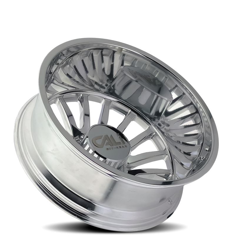 Dually Wheels Summit Dually 9110D PO 20x8.25 Milled Spokes Polished 8 On 200 Bolt Pattern -232 Offset Cali Offroad Wheels
