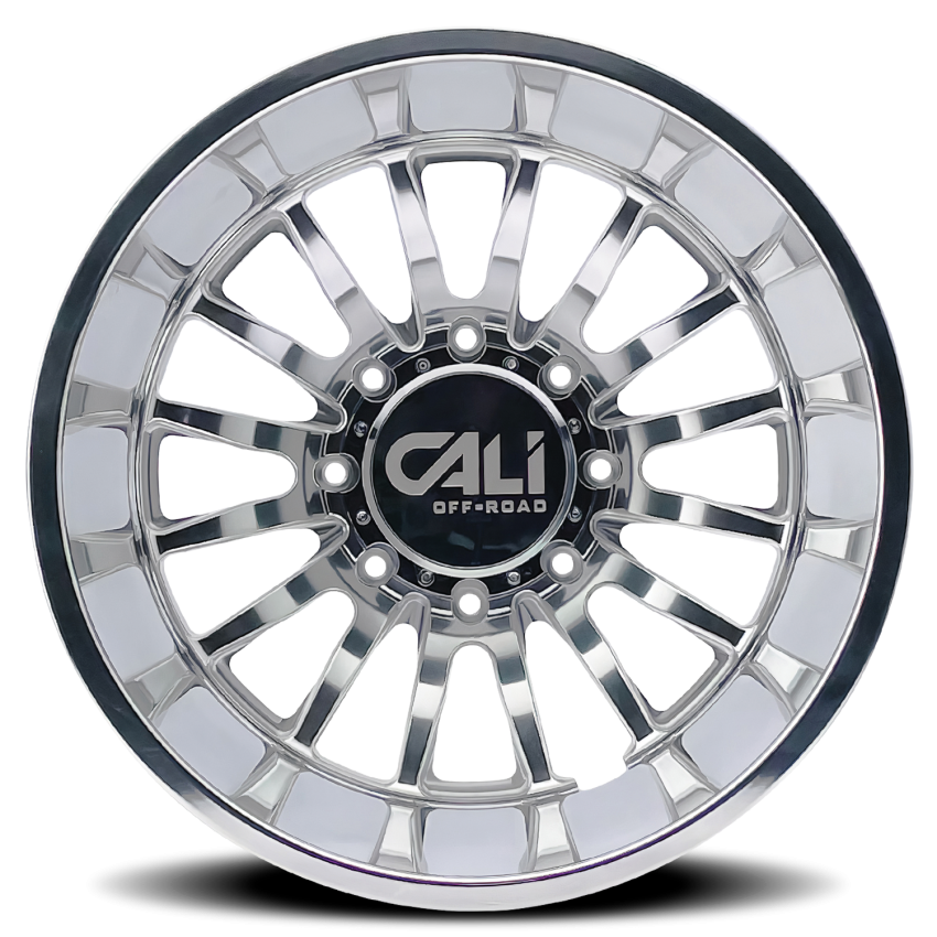 Dually Wheels Summit Dually 9110D PO 20x8.25 Milled Spokes Polished 8 On 200 Bolt Pattern -232 Offset Cali Offroad Wheels