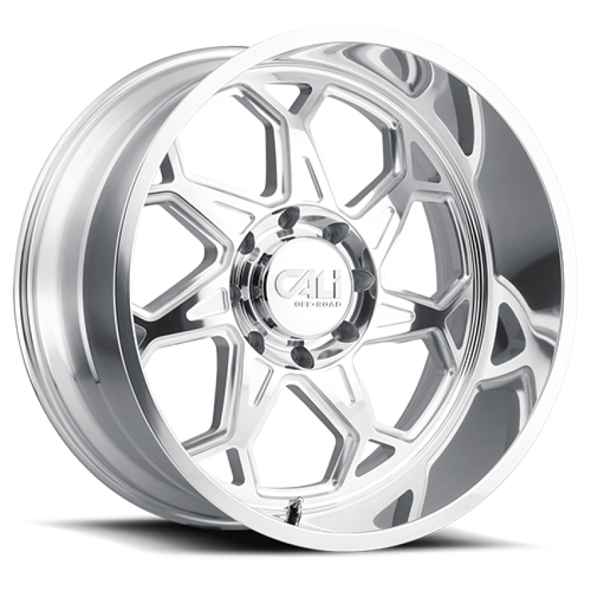 Cast Aluminum Wheels Sevenfold 9111 PO 20x10 Polished 8 On 170 Bolt Pattern -25 Offset Cali Offroad Wheels