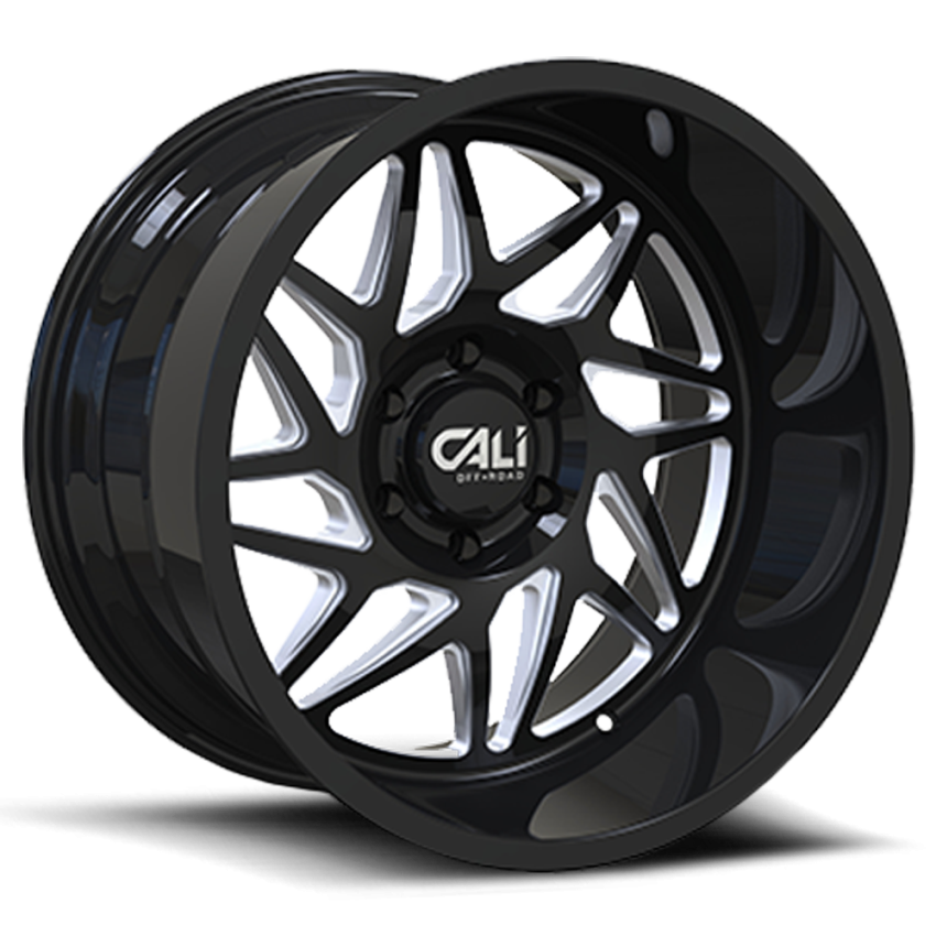Cast Aluminum Wheels Gemini 9112 GB 20x10 Milled Spokes Gloss Black 8 On 170 Bolt Pattern -25 Offset Cali Offroad Wheels