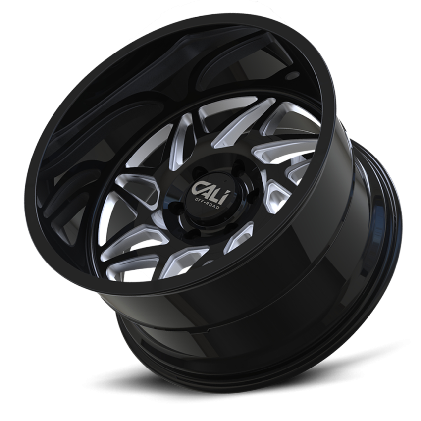 Cast Aluminum Wheels Gemini 9112 GB 20x10 Milled Spokes Gloss Black 8 On 170 Bolt Pattern -25 Offset Cali Offroad Wheels