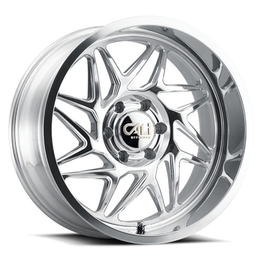 Cast Aluminum Wheels Gemini 9112 PO 20x12 Milled Spokes Polished 6 On 135 Bolt Pattern -51 Offset Cali Offroad Wheels