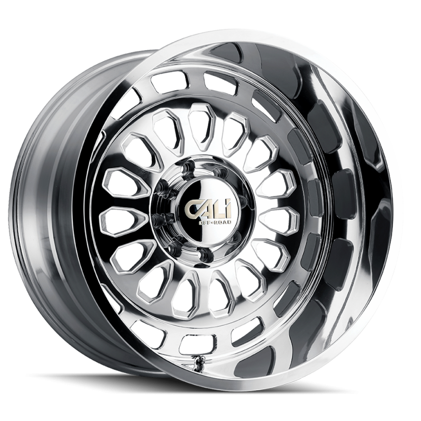 Cast Aluminum Wheels Paradox 9113 PO 20x10 Milled Spokes Polished 6 On 139.7 Bolt Pattern -25 Offset Cali Offroad Wheels