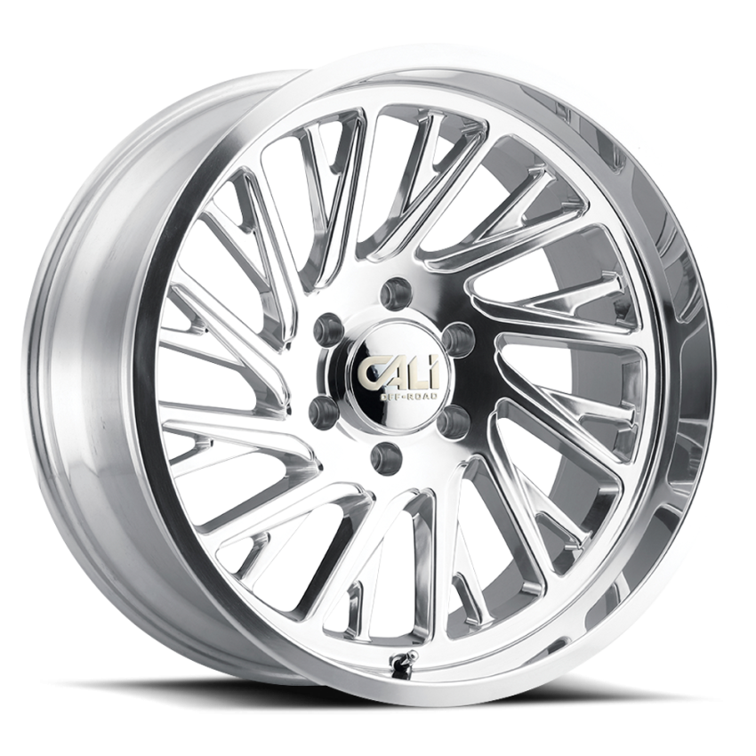 Cast Aluminum Wheels Purge 9114 PO 20x12 Milled Spokes Polished Silver 6 On 135 Bolt Pattern -51 Offset Cali Offroad Wheels