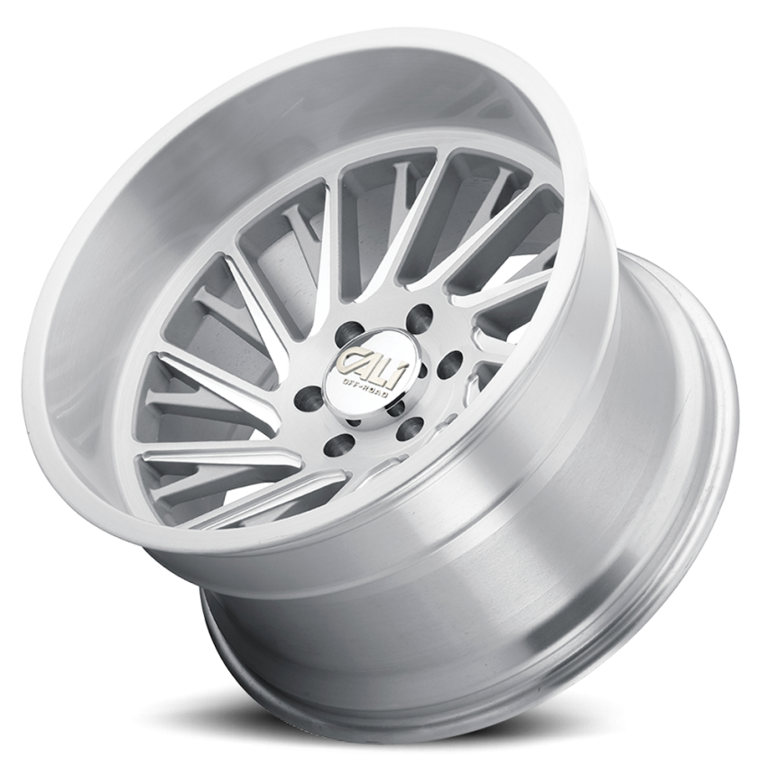 Cast Aluminum Wheels Purge 9114 SL 20x12 Brushed Brushed Silver 8 On 165.1 Bolt Pattern -51 Offset Cali Offroad Wheels