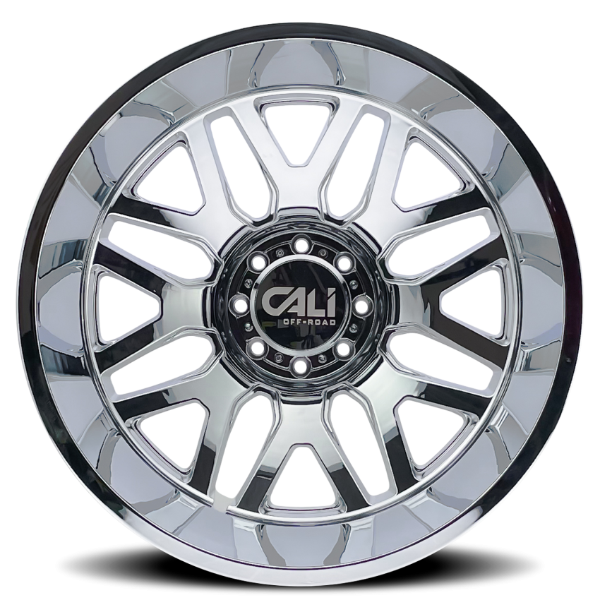 Dually Wheels Invader Dually 9115D CH 24x8.25 Chrome 8 On 210 Bolt Pattern -232 Offset Cali Offroad Wheels