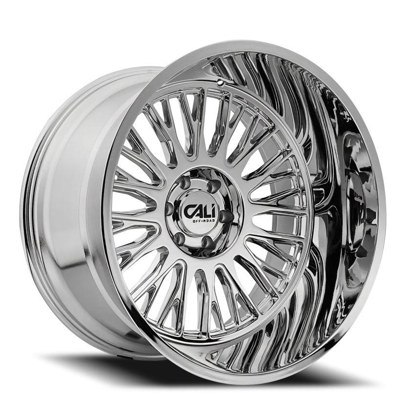 Cast Aluminum Wheels Vertex 9116 CH 22x12 Chrome 8 On 165.1 Bolt Pattern -44 Offset Cali Offroad Wheels