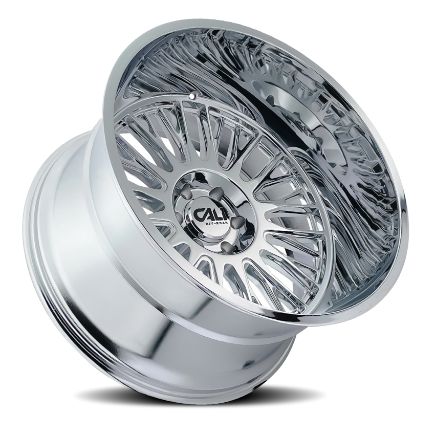 Cast Aluminum Wheels Vertex 9116 CH 22x12 Chrome 8 On 165.1 Bolt Pattern -44 Offset Cali Offroad Wheels