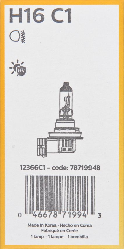 Philips H16C1 Philips Standard Headlight H16