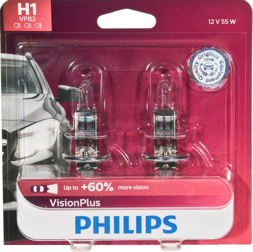 Philips H1VPB2 Philips VisionPlus Headlight H1