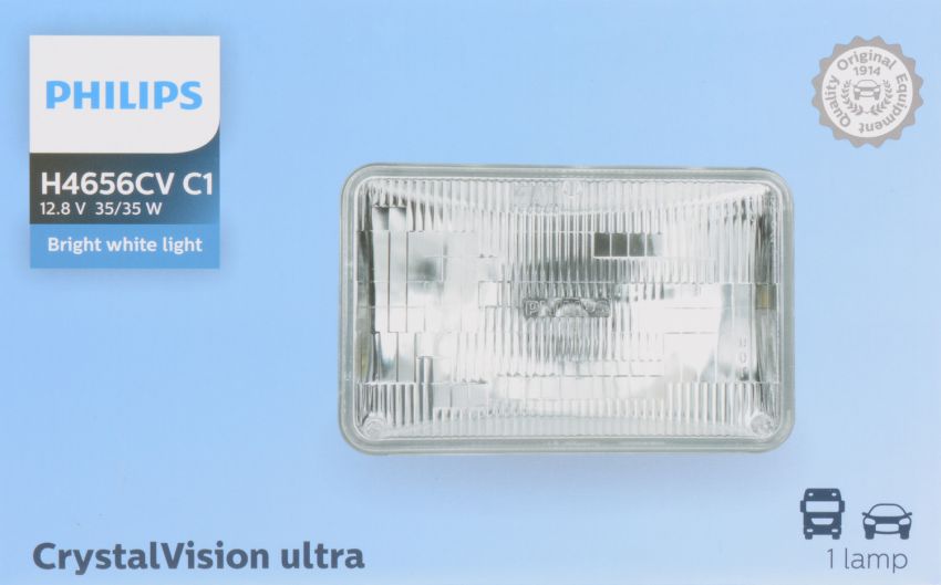 Philips H4656CVC1 Philips CrystalVision ultra Sealed Beam H4656