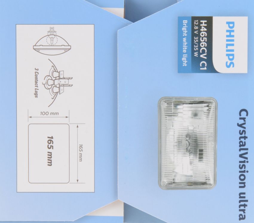 Philips H4656CVC1 Philips CrystalVision ultra Sealed Beam H4656