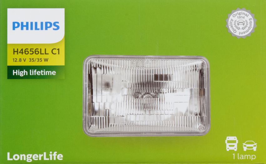 Philips H4656LLC1 Philips LongerLife Sealed Beam H4656LL