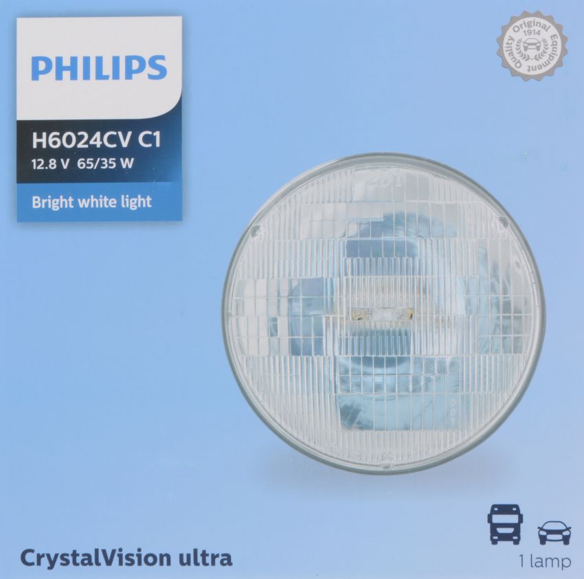 Philips H6024CVC1 Philips CrystalVision ultra Sealed Beam H6024
