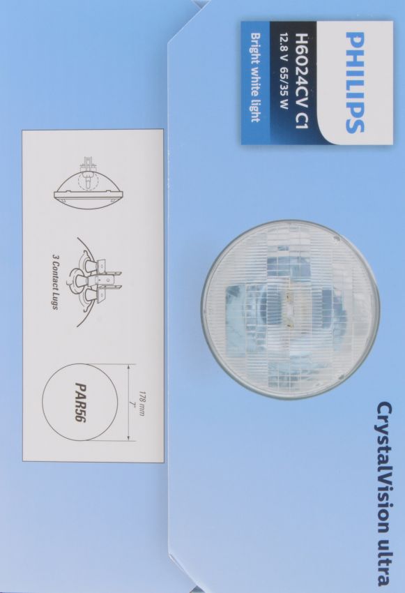 Philips H6024CVC1 Philips CrystalVision ultra Sealed Beam H6024