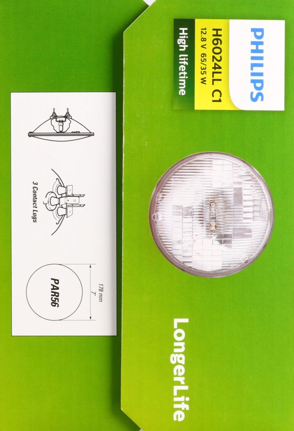 Philips H6024LLC1 Philips LongerLife Sealed Beam H6024LL