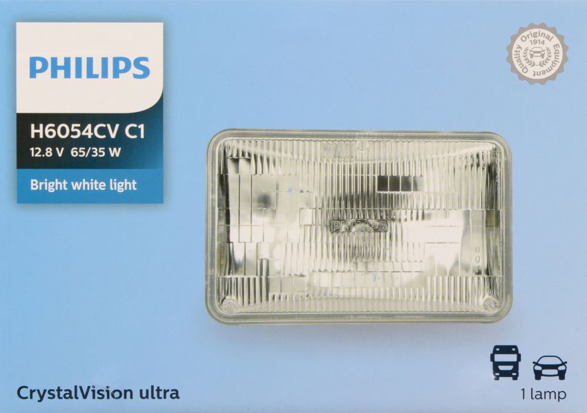 Philips H6054CVC1 Philips CrystalVision ultra Sealed Beam H6054