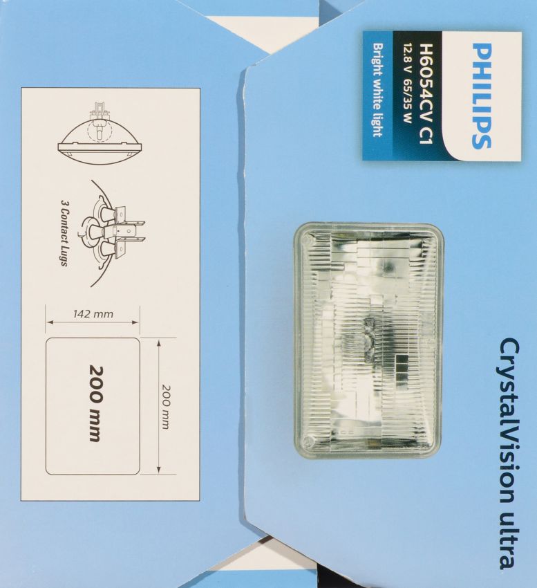 Philips H6054CVC1 Philips CrystalVision ultra Sealed Beam H6054