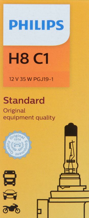 Philips H8C1 Philips Standard Headlight H8