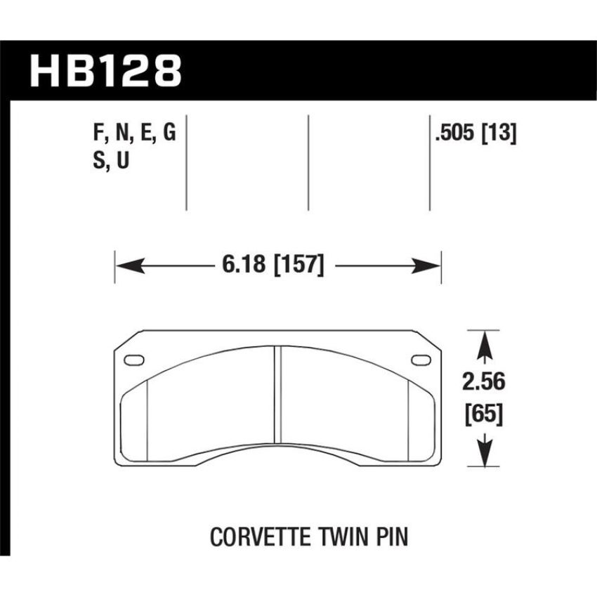 Hawk Performance HB128E.505 Blue 9012 Disc Brake Pad