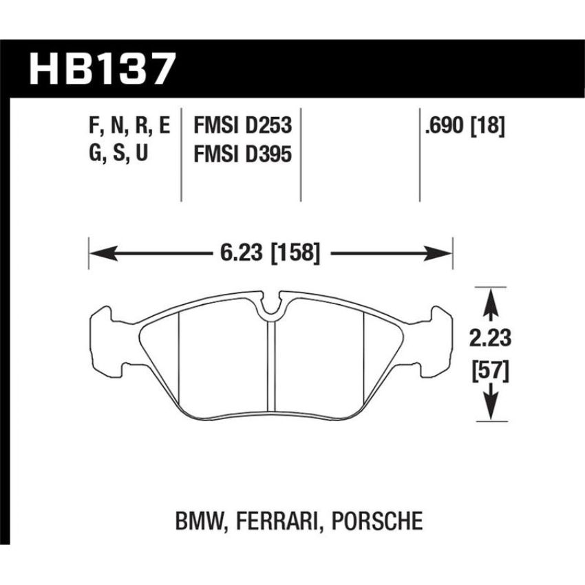 Hawk Performance HB137F.690 HPS Disc Brake Pad