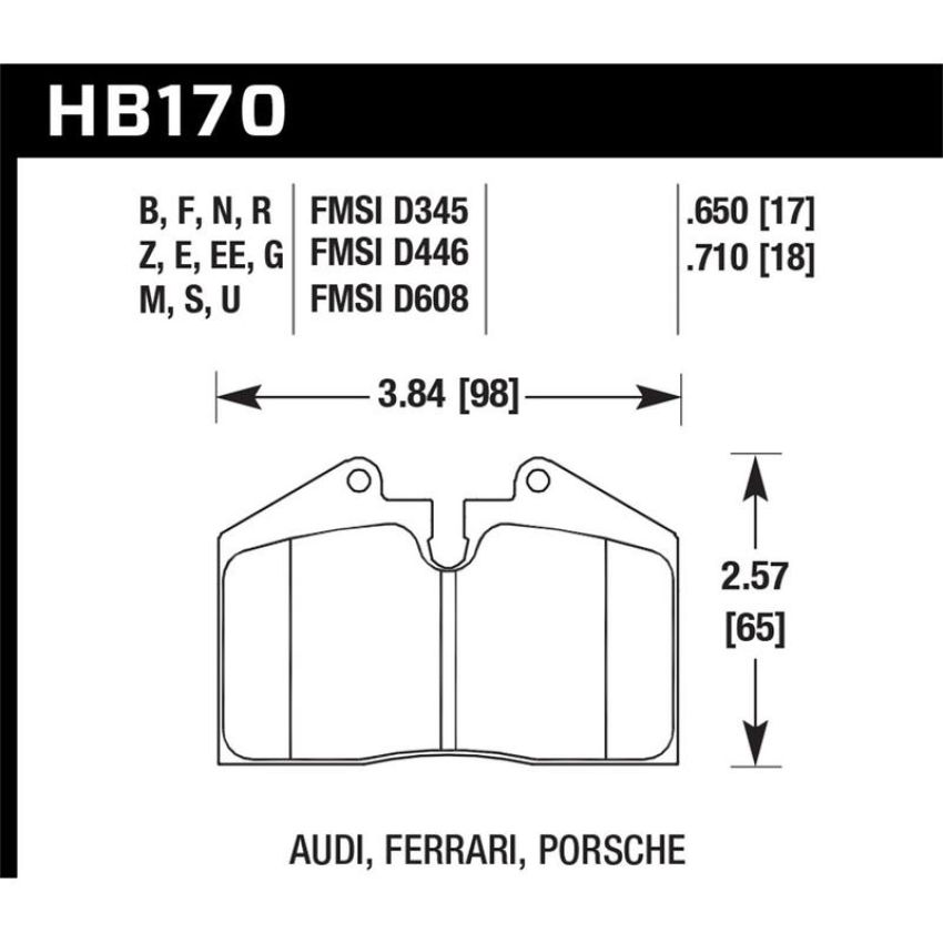 Hawk Performance HB170F.650 HPS Disc Brake Pad