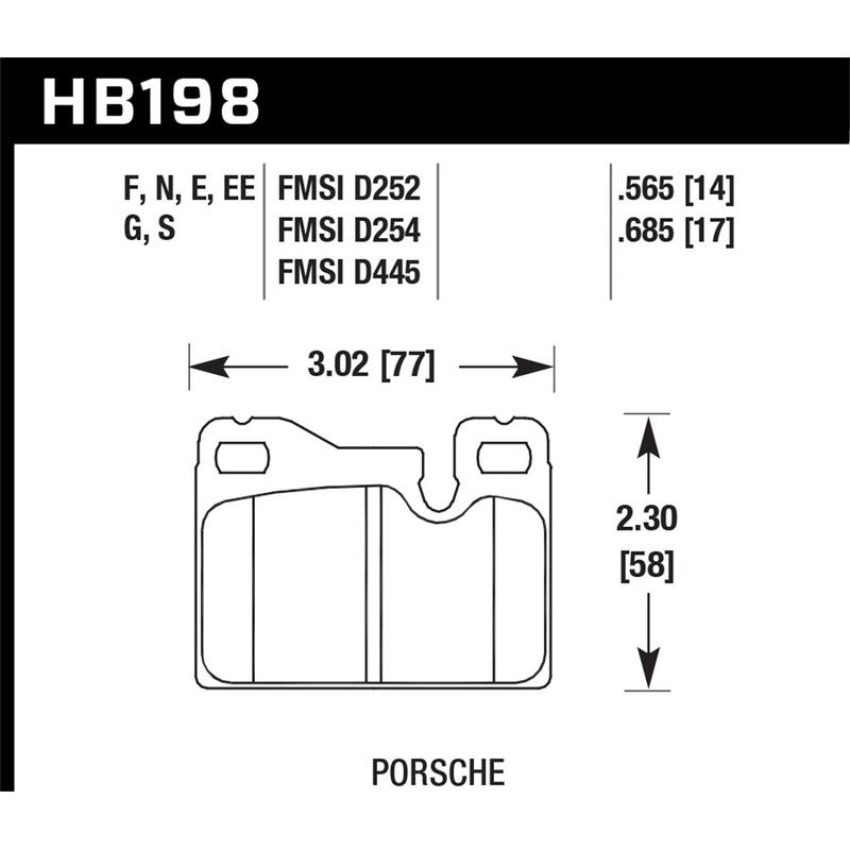 Hawk Performance HB198E.565 Blue 9012 Disc Brake Pad