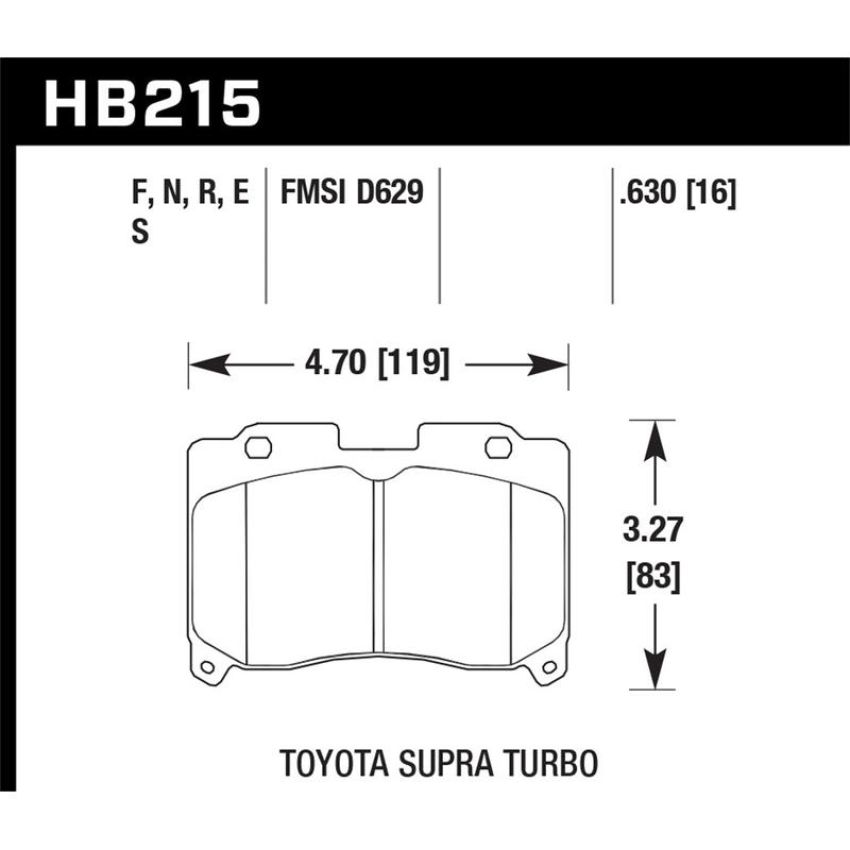 Hawk Performance HB215B.630 HPS 5.0 Disc Brake Pad