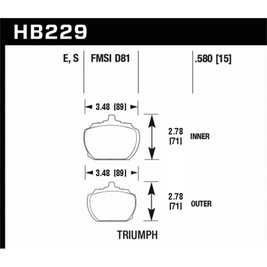 Hawk Performance HB229S.580 HT-10 Disc Brake Pad