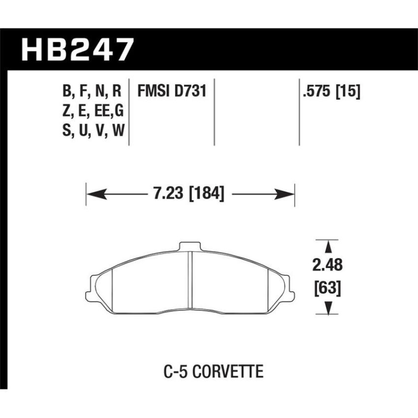 Hawk Performance HB247D.575 ER-1 Disc Brake Pad