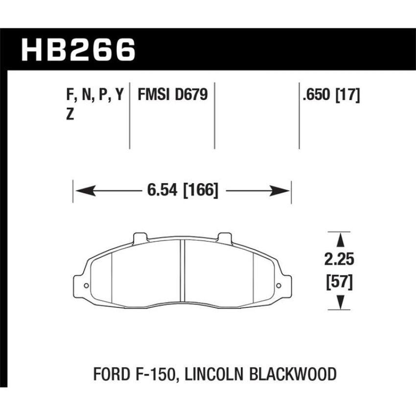 Hawk Performance HB266P.650 SuperDuty Disc Brake Pad
