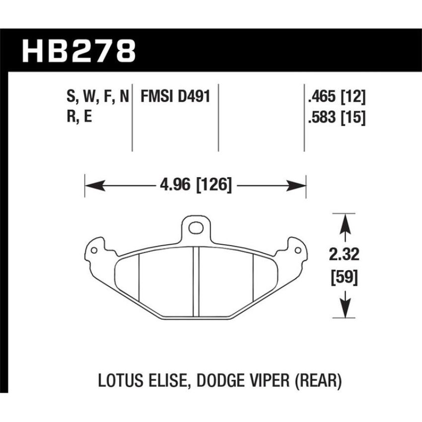 Hawk Performance HB278S.465 HT-10 Disc Brake Pad