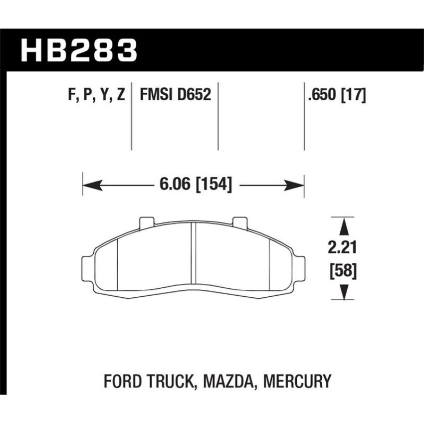Hawk Performance HB283F.650 HPS Disc Brake Pad