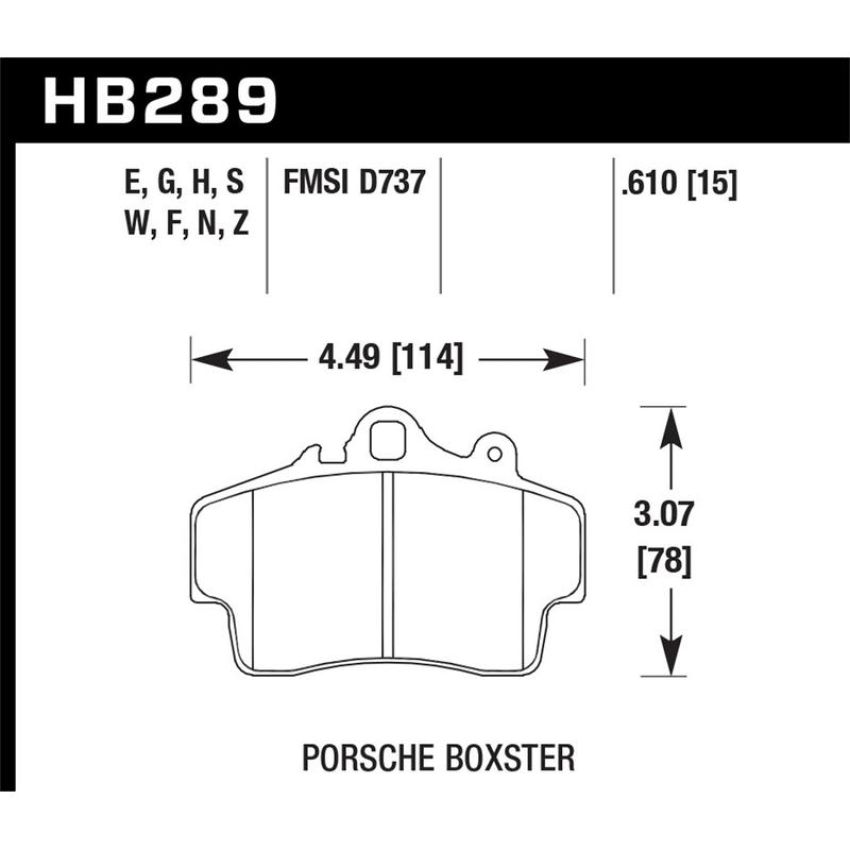 Hawk Performance HB289B.610 HPS 5.0 Disc Brake Pad
