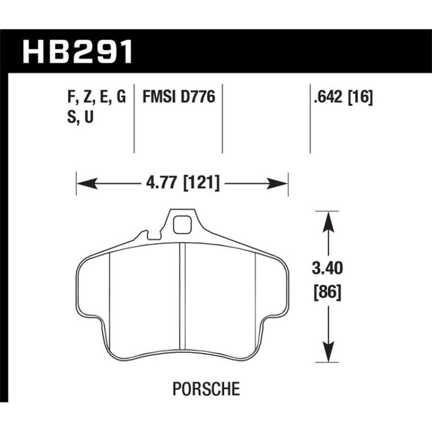 Hawk Performance HB291F.642 HPS Disc Brake Pad