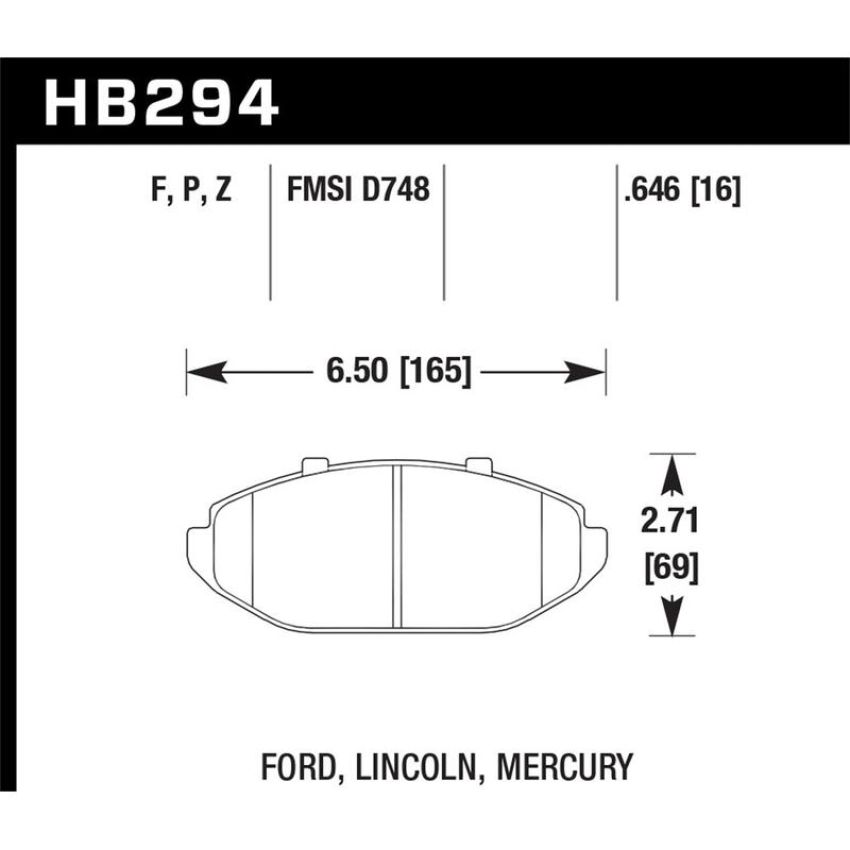 Hawk Performance HB294F.646 HPS Disc Brake Pad
