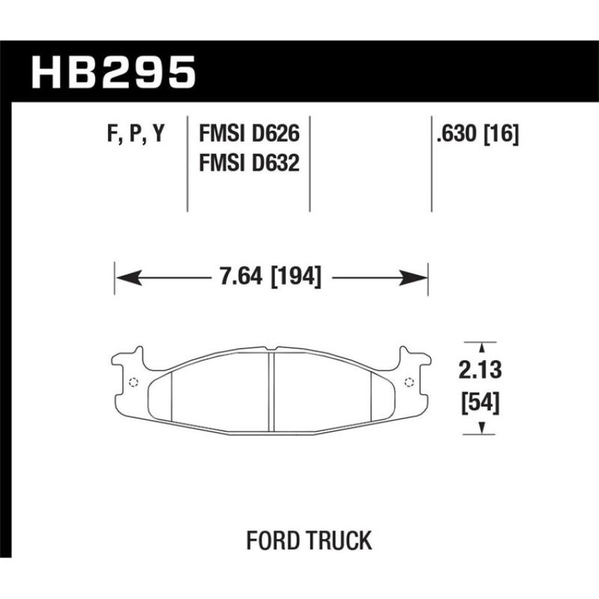 Hawk Performance HB295F.630 HPS Disc Brake Pad